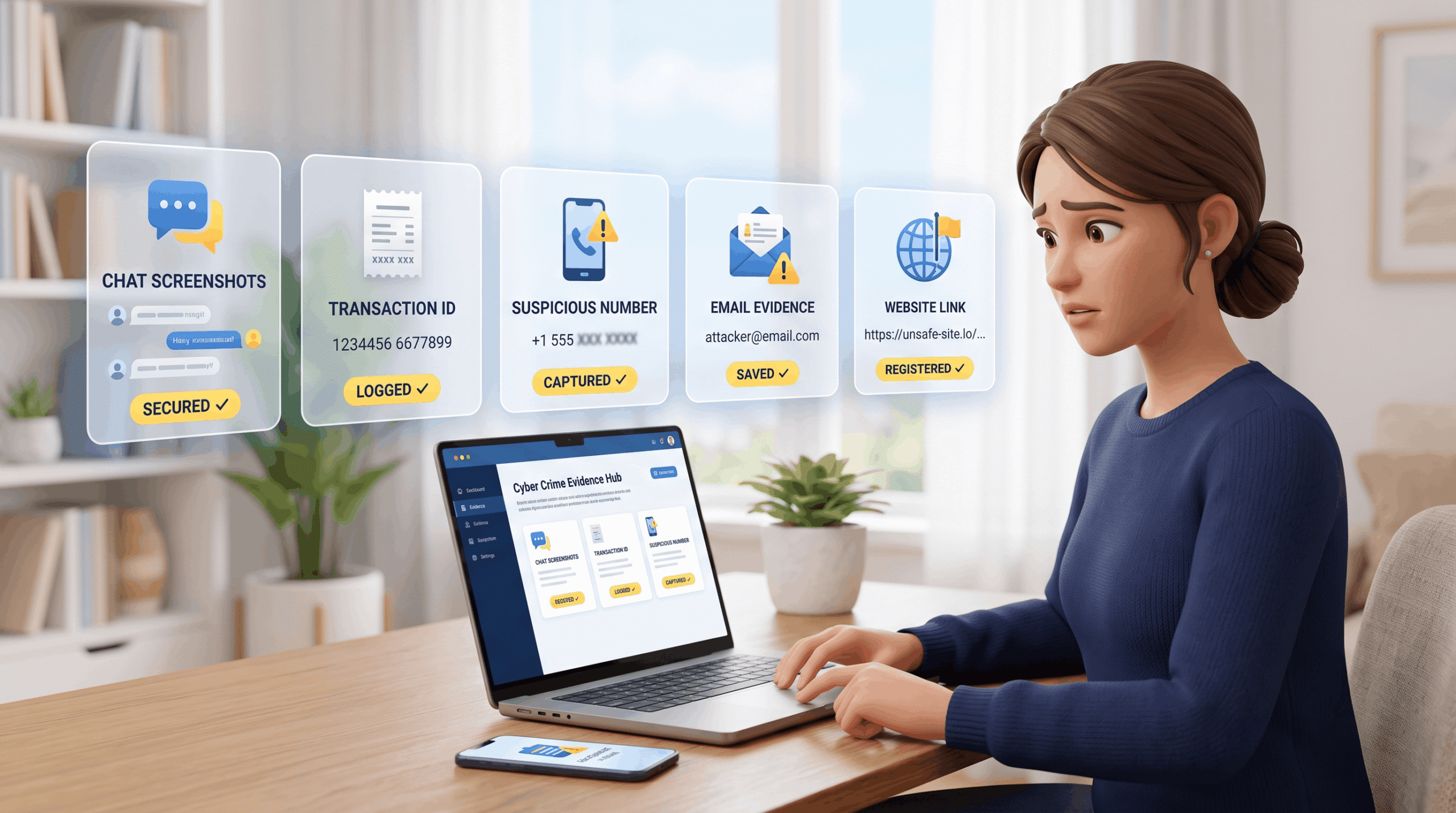Save cyber crime proof before reporting